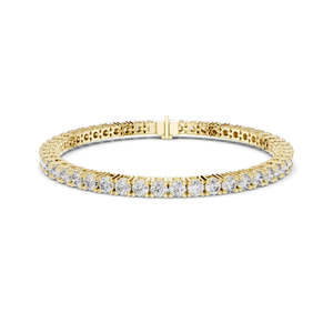 6.37 CT Lab Diamond Tennis <b>Bracelet</b> Round Brilliant Cut 10KT, 14KT, 18KT Gold & 925 Silver Rose, Yellow, White Gold - Product Image 3