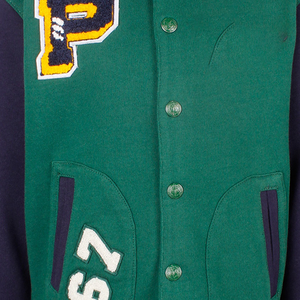 Vestes universitaires personnalisées avec broderie en chenille de baseball Couleurs et logos personnalisés Manches en cuir Veste universitaire chaude Letterman unisexe - Product Image 2