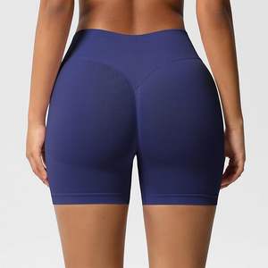 Top Selling <b>Women's</b> Solid High Waist Yoga Shorts Seamless <b>Tight</b> Scrunch Butt Lifting Workout Running Pants For Ladies - Product Image 2