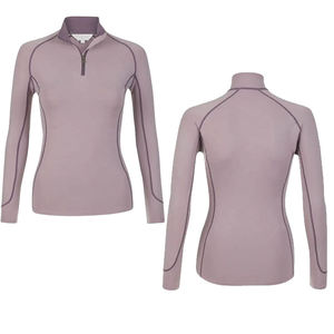 <b>Long</b> <b>Sleeves</b> Riding <b>Top</b> Horse Riding Base Layer Quick Dry Equestrian Halp Zipper <b>Women</b> Base Layer Custom Logo - Product Image 6