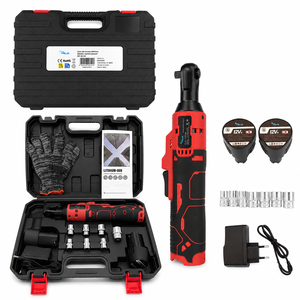 18V Cordless Electric Ratchet Wrench 400 Nm High Torque 1/2 Drive 2 Lithium-ion Batteries Variable <b>Speed</b> Forward/Reverse DIY - Product Image 4