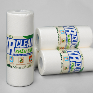 Krclean 50 Sheet Disposable Woven Cleaning Cloths Super Absorbent <b>Kitchen</b> Wipes for Dishes <b>Tables</b> Sustainable White Color <b>Square</b> - Product Image 1