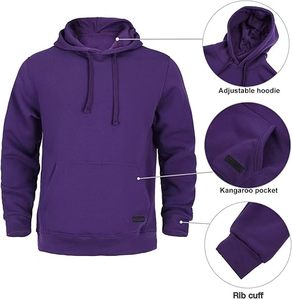 Men's Hooded Athletic Tracksuit Sweatsuit with kangroo pocket Long Sleeve Full 2 Piece sportswear - Product Image 3