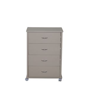High Quality Solid Beech Wood Utility Cart with Heavy Drawer Set <b>Plastic</b> <b>Wheels</b> Iron Handles Modern Homes MASLEGNO Model MAS378 - Product Image 4