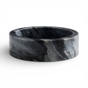 Anillos de Servilleta de Mármol Oscuro Natural con Textura de Piedra Rica para una Decoración de Comedor Sofisticada y Única - Product Image 2