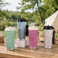Bouteille d'eau en titane pur de qualité supérieure 500 ml, tasse à café isotherme double paroi, mug en titane portable anti-fuite pour le bureau et les affaires