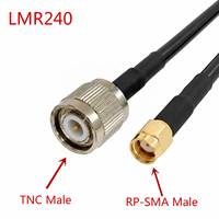 Adaptateur Mâle TNC vers SMA / RP-SMA Mâle/Femelle LMR240, Câble Coaxial RF LMR-240 50 Ohm LSR240 50-4