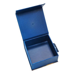Premium Custom Printed Rigid Flip <b>Box</b> with Magnetic Closure, Blue Cardboard Packaging for Wireless Headphones - Product Image 4