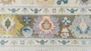 Tapis en laine à poils ras, faits main, design Oushak classique, de qualité supérieure, tuftés à la main, antidérapants, lavables, écologiques, multi-usages - Product Image 4