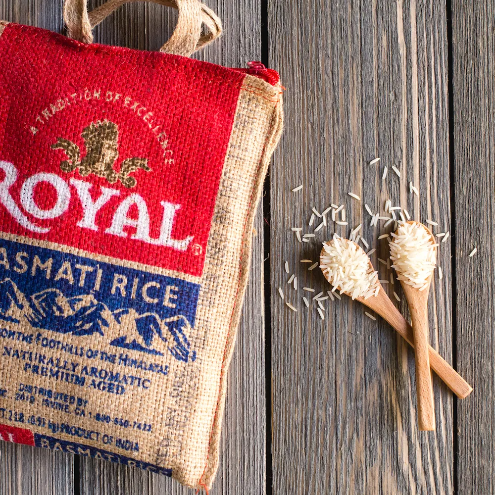 PARBOILED ROYAL BASMATI RICE 5% BROKEN/1121プレミアム品質のROYAL BASMATIC LONG GRAIN RICE / BEST INDIAN WHITE RICE 50 LB