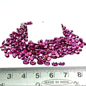 Preciosa piedra preciosa granate rodolita 6x4mm a 12x10mm tamaño forma ovalada piedra semipreciosa granate rodolita a precio mayorista - Product Image 1