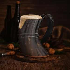 Tasse en corne de boeuf de buffle fourniture en gros d'usine tasses à boire en corne faites à la main pour la maison et l'hôtel du fournisseur indien - Product Image 3