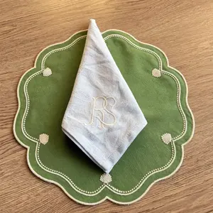 Serviettes <span class=keywords><strong>de</strong></span> <span class=keywords><strong>table</strong></span> <span class=keywords><strong>de</strong></span> <span class=keywords><strong>mariage</strong></span> personnalisées en lin 100% coton, broderie monogramme, logo personnalisé, couleurs et styles, <span class=keywords><strong>serviette</strong></span> <span class=keywords><strong>de</strong></span> <span class=keywords><strong>table</strong></span> <span class=keywords><strong>de</strong></span> <span class=keywords><strong>mariage</strong></span> - Product Image 3