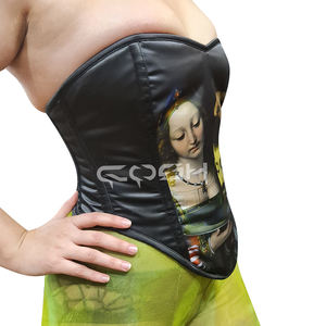 Top corset en satin sans bretelles pour femmes avec imprimé Judith et Holofernes, corset sur mesure de grande taille pour Halloween avec ensemble de leggings, fournisseur - Product Image 4