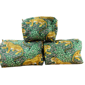 Sac de rangement portable pour maquillage de style bohème Jaipuri, sac à fermeture éclair avec logo personnalisé et impression pour le rangement du maquillage - Product Image 1