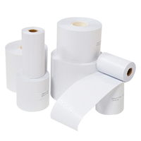 Rouleau d'étiquettes thermiques continues sans support de 40 mm pour supermarché, adhésif thermique direct, sans doublure