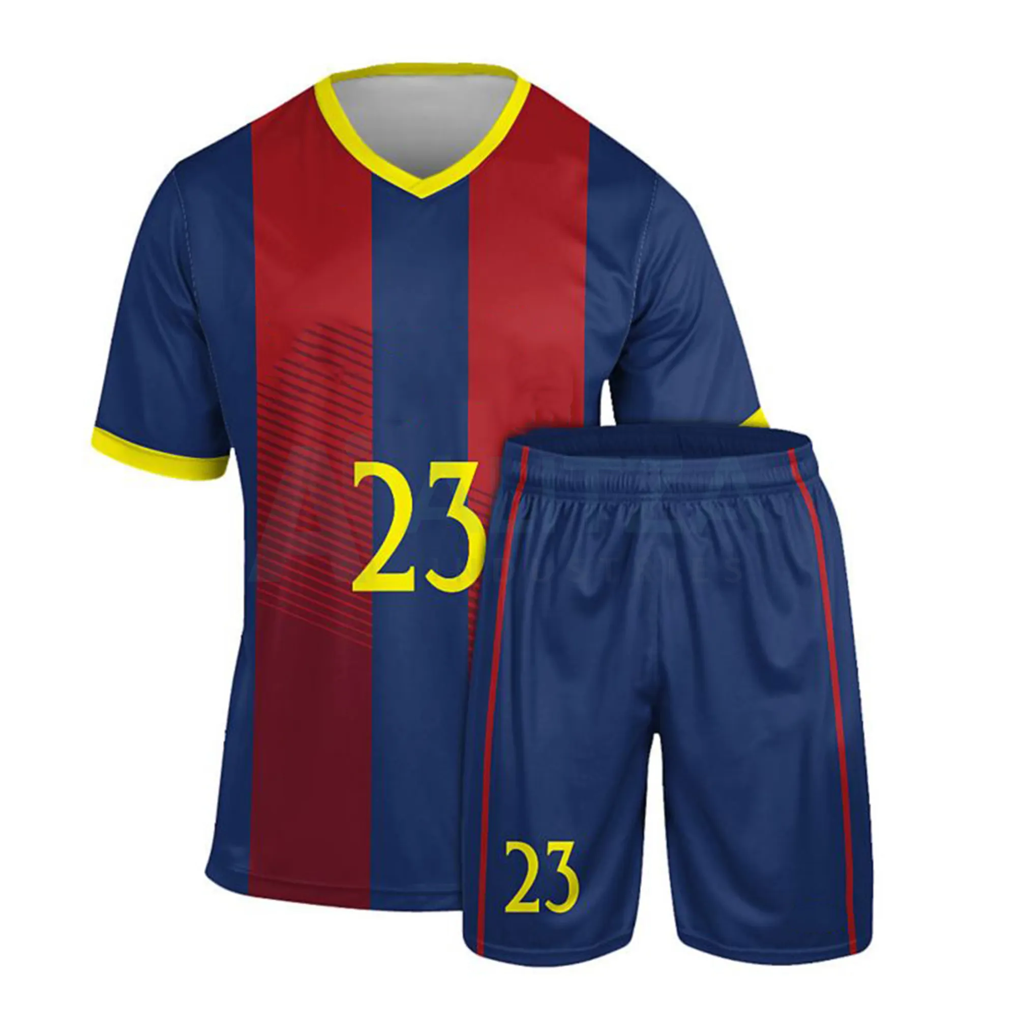 Team Wear Quick Dry Treinamento Sublimação Futebol Jersey Retro Designs Conjunto Completo Kit De Futebol Uniformes Preço de Atacado Personalizado Por Al