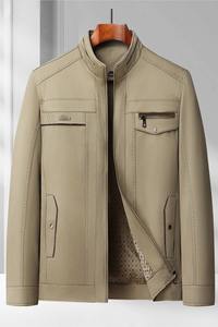 Chaquetas para hombre, chaquetas para hombre, chaqueta para hombre cálida a prueba de viento primavera y otoño chaqueta de cuero informal para hombre - Product Image 2