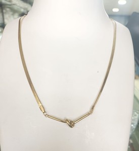 Acero inoxidable 18K oro cubano cadena caja cadena hombre Bar colgante collar cadena collar joyería para mujer - Product Image 3