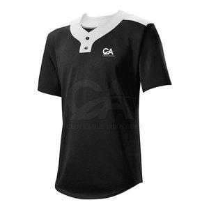 Jersey de botón personalizado de alta calidad Jersey de botón transpirable de secado rápido en Jersey de tamaño adulto personalizado - Product Image 4