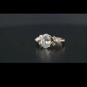 แหวนเพชรสำหรับปลูกในห้องปฏิบัติการของผู้หญิงได้รับการรับรองจาก D-VVS1 VS1 gvd HPHT Lab Diamond - Product Image 1