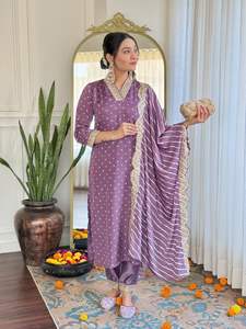 Nuevo diseñador Heavy Pure Muslin Silk Long Pakistani Suit Fancy Style Indian & Pakistani Clothing con Top Pant Dupptta - Product Image 3