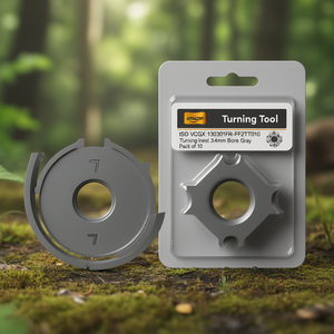 ISO VCGX 130301FR-FF2TT010 เม็ดมีดกลึง 3.4 มม. เส้นผ่านศูนย์กลางรูสีเทา แพ็ค 10 ชิ้น - Product Image 3