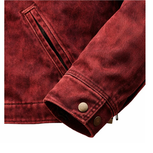 <b>Men's</b> <b>Jacket</b> Woekwear Detroit <b>Jacket</b> 14 Oz Washed Canvas Workwear <b>Jacket</b> Corduroy Collar Casual <b>Jacket</b> <b>Trucker</b> And Carpenter - Product Image 5