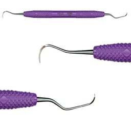 Cruise Line H5-L5 Curette/Scaler avec grande poignée ronde violette 3/8, outil manuel en acier - Product Image 1