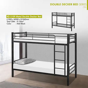 Space Saving Bunk <b>Bed</b> <b>Loft</b> Metal <b>Bed</b> With Stairs for Kids <b>Double</b> Decker for Students KD-5109 - Product Image 2