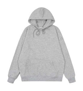 เสื้อฮู้ดโอเวอร์ไซส์ไหล่ตกไซส์ผ้าฝ้ายขนแกะ100% นุ่มมีฮู้ดสำหรับฤดูหนาวชุดลำลอง - Product Image 2