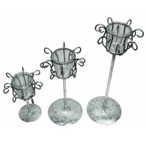 Ensemble de bougeoirs votifs en métal et verre pour décoration de table de mariage moderne de luxe de haute qualité - Product Image 4