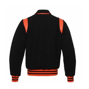 Winter Street Fashion Men's <b>Wool</b> Body and Leather Fashion Panel Men Female Varsity Jackets & Coat OEM Services - Product Image 2
