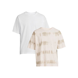 Camiseta extragrande teñida con lazo personalizada al por mayor de fábrica para hombre, ropa de calle estampada personalizada con ajuste holgado de algodón 100% - Product Image 4