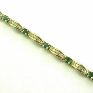 12 Ct Lab Grown Diamond Sterling Silver Vintage Women's Charming Brilliant Cut Tennis Bracelet 14k Yellow Gold Plated 7.5gm