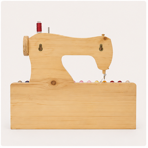 Wood 5-Layer Eco-friendly Minimalist Modern Sewing Machine Shape Thread <b>Spool</b> Rack Wall Mounted Storage <b>Holder</b> Workshops - Product Image 2