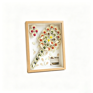 Cadre de présentation en bois creux de 3 cm de long, idéal pour ranger photos, ornements faits main et objets commémoratifs de mariage - Product Image 6