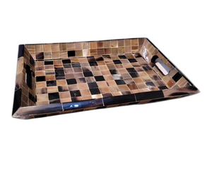 Nouvelle arrivée Plateau en corne de buffle Plateau en corne naturelle de forme carrée Plateau de service pour tasse à café - Product Image 6