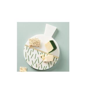 Tabla de quesos de mármol puro con asas integradas, ideal para ocasiones especiales, comidas festivas y servicio gourmet - Product Image 4