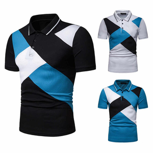 เสื้อกอล์ฟผ้าฝ้าย100% ระบายอากาศสำหรับผู้ชายเสื้อแขนสั้นพิมพ์ลายปักลายป้องกันการเกิดขน - Product Image 2