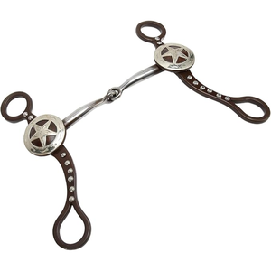 Broca de puerto de cadena occidental al por mayor, broca de caballo de cadena de vástago de acero inoxidable, broca de tachuela occidental de acabado antiguo para entrenamiento y equitación - Product Image 4