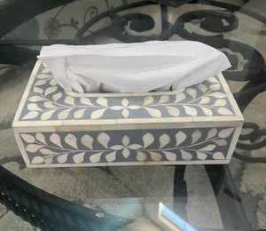 Bone Inlay Eco-Friendly <b>Napkin</b> Holder & Tissue <b>Dispenser</b> Box Party Use Classic Style Crescent Crafts - Product Image 4