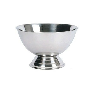 Bol à champagne rond en métal avec base, finition argentée, pour le stockage de vin et de cocktails, idéal pour les bars, les hôtels et les fêtes - Product Image 2