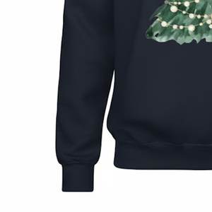 Sweat-shirts décontractés pour femmes, bleu marine, avec logo brodé personnalisé, doublés, col rond, été/hiver, écologiques et respirants, vente en gros - Product Image 5