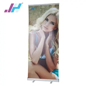 Classic Fashion Roll Up Banner Stand Aluminum Narrow Base Roll Up Banner Stand For Advertising Exhibition