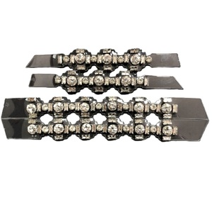 วัสดุ TPU โปร่งใสแบบกึ่งสำเร็จรูปสำหรับส่วนบนของรองเท้าแตะแบบประดับเพชร  พร้อมแถบเพชรสี่เส้นสำหรับตกแต่งพื้นผิวด้านบน - Product Image 1