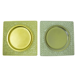Nouvelle assiette de service ronde en acier inoxydable, finition verte thermolaquée, pour la restauration hôtelière. - Product Image 5