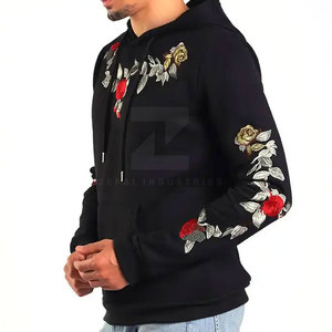 Nouveau design, sweat-shirts à capuche en coton 100% brodé, décontractés, écologiques, respirants, en molleton, pour l'automne et l'hiver - Product Image 3