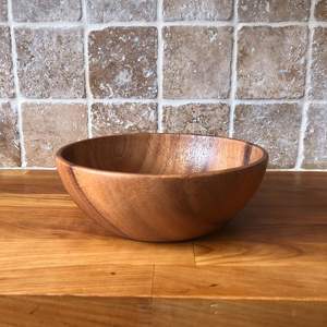Natural <b>wood</b> bowl handcrafted for rustic kitchen decor salad fruit serving eco friendly <b>dining</b> <b>table</b> stylish home - Product Image 6