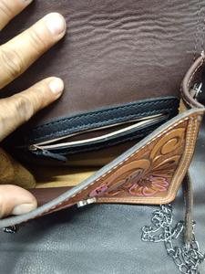 Nouvelle arrivée, pochette de luxe en cuir véritable, facile à transporter, nouvelle collection, sac de soirée tendance, fermeture éclair, chaîne pour dames, pochettes - Product Image 3